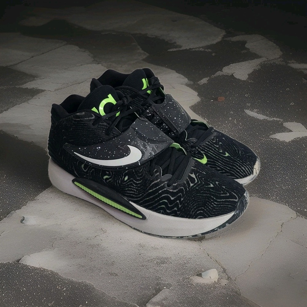 Nike KD 14 Black Lime Glow Size 12 Mens Basketball Shoes